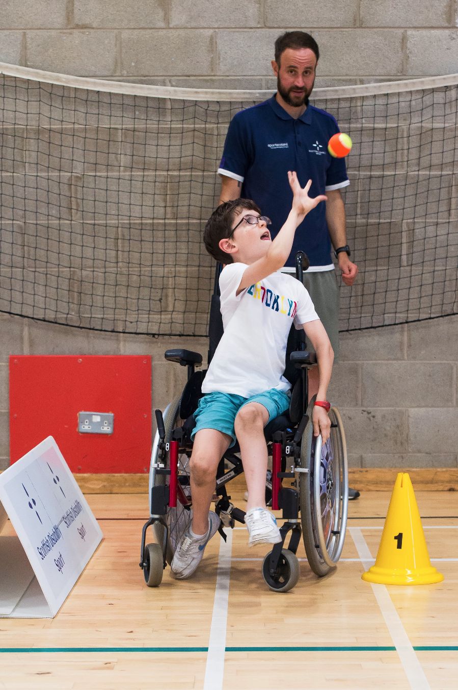 Young disabled athlete