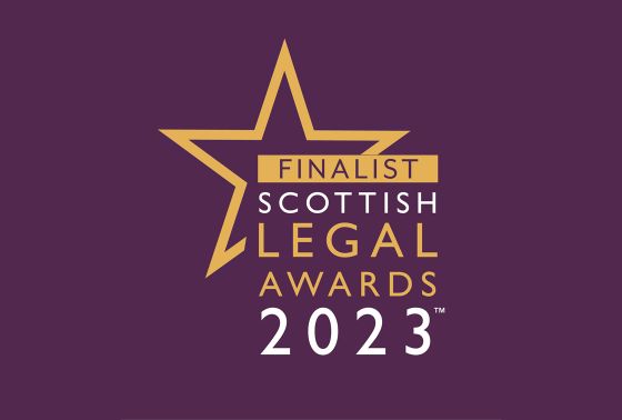 Shortlisted for two awards in the Scottish Legal Awards 2023