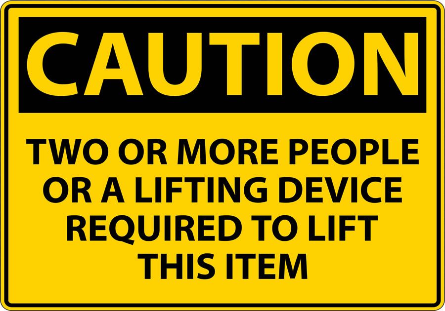 Caution notice for heavy item