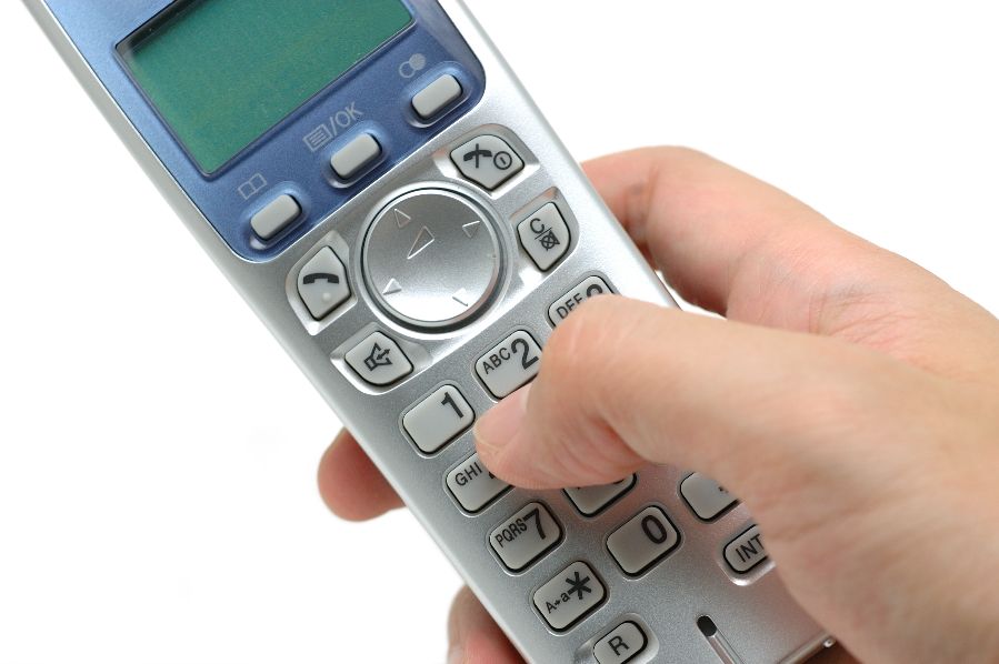 A cordless phone