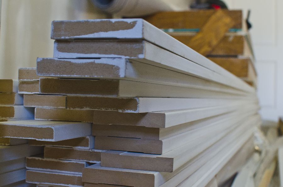 A stack of MDF boards